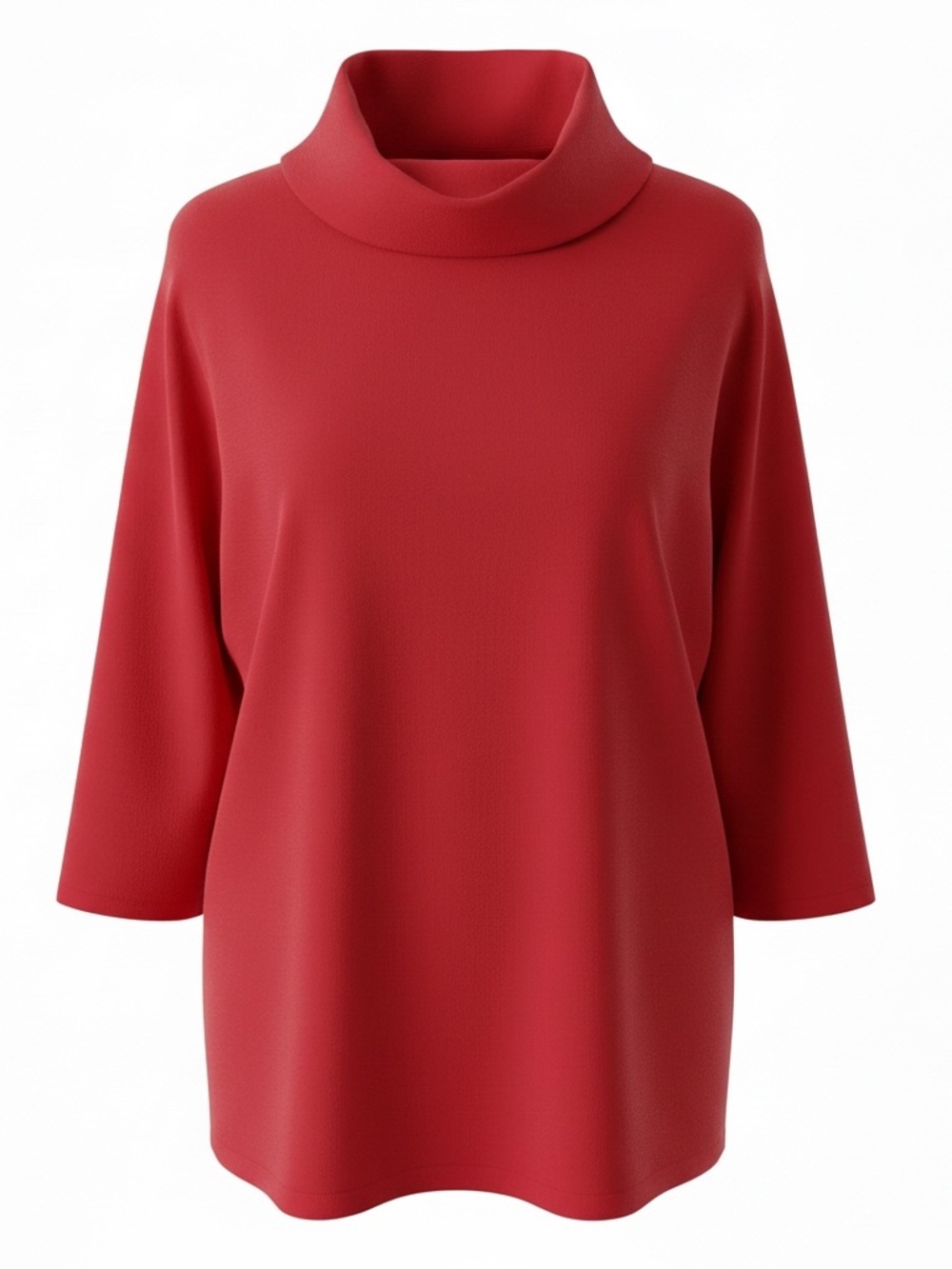 LIZ CLAIBORNE Tunic Top Classic Red 3/4 Sleeve Office Corpcore Lightweight 1X